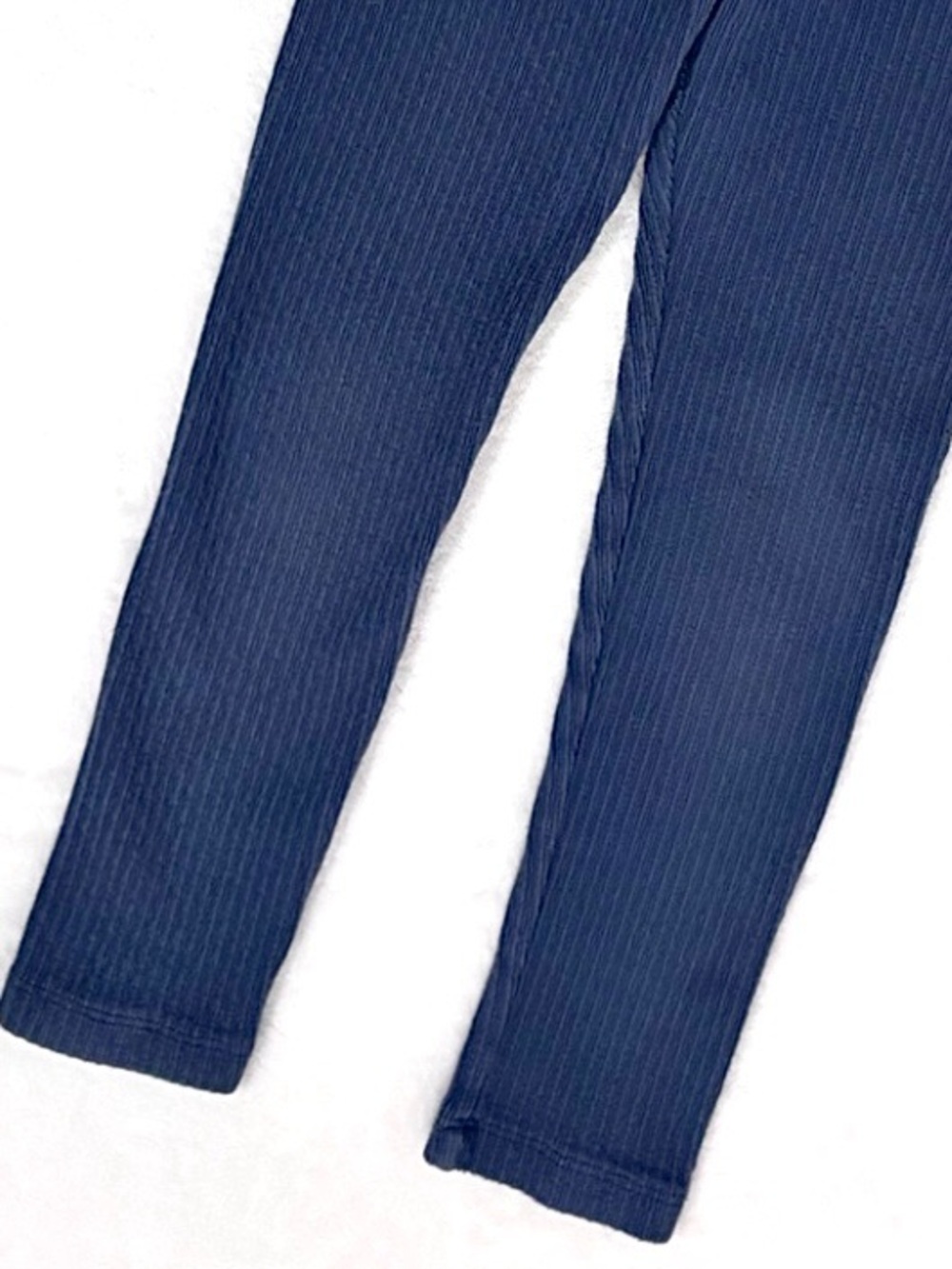 Tea Collection Girls Muted Blue Ribbed Leggings • Size 5 • Like New - Picture 4 of 8